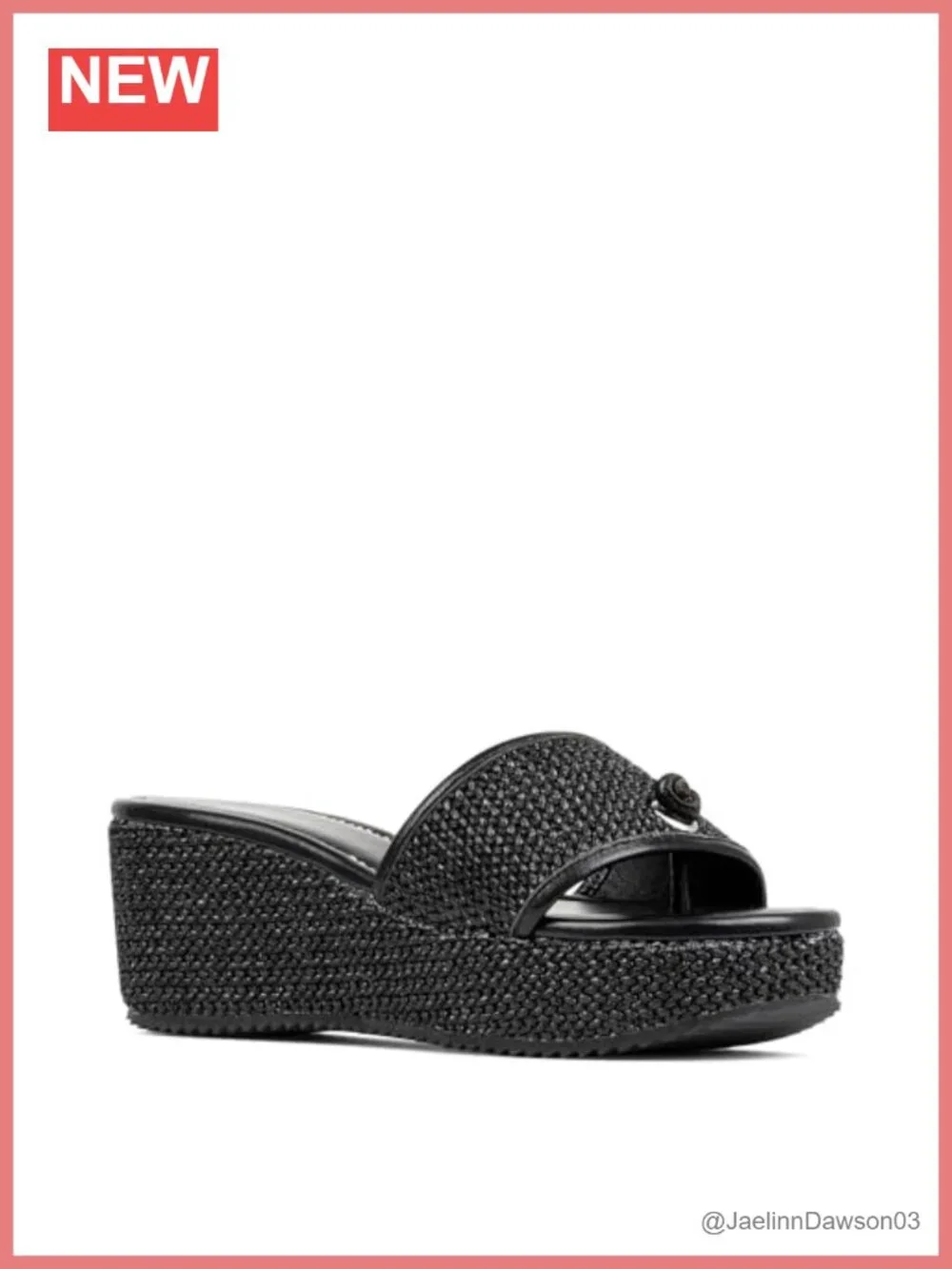 Women's Raffia Wedge Sandals with Ankle Strap - Comfortable & Durable
